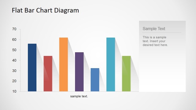 PowerPoint Flat Bar Chart with Shadows
