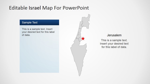 State of Israel Jerusalem PowerPoint Map