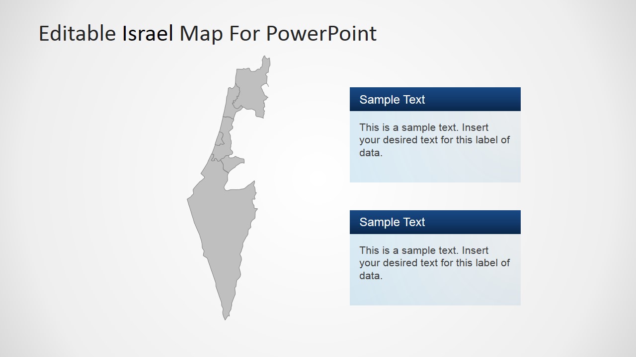 PowerPoint Editable State of Israel Map