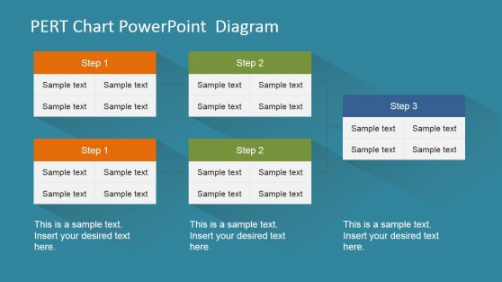 PowerPoint PERT Chart 5 Nodes