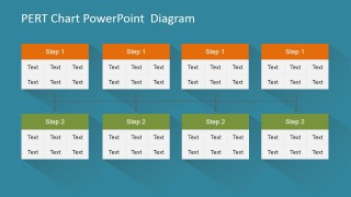 PowerPoint PERT Chart Diagram Concurrent Nodes