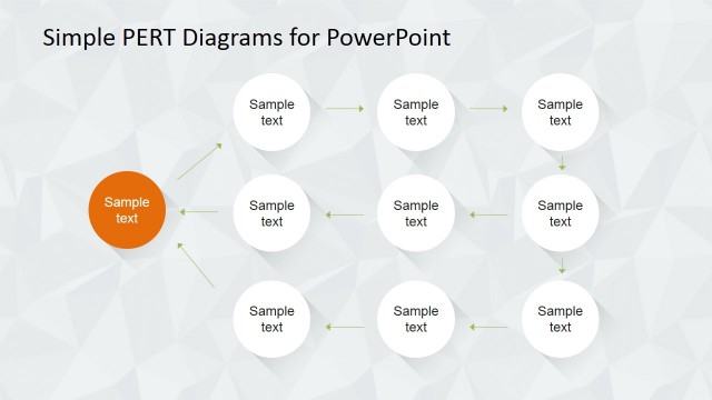 Three Layers PERT Diagram created with PowerPoint Elements
