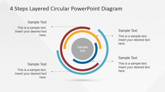 PowerPoint Diagram of Concentric Flat Layers