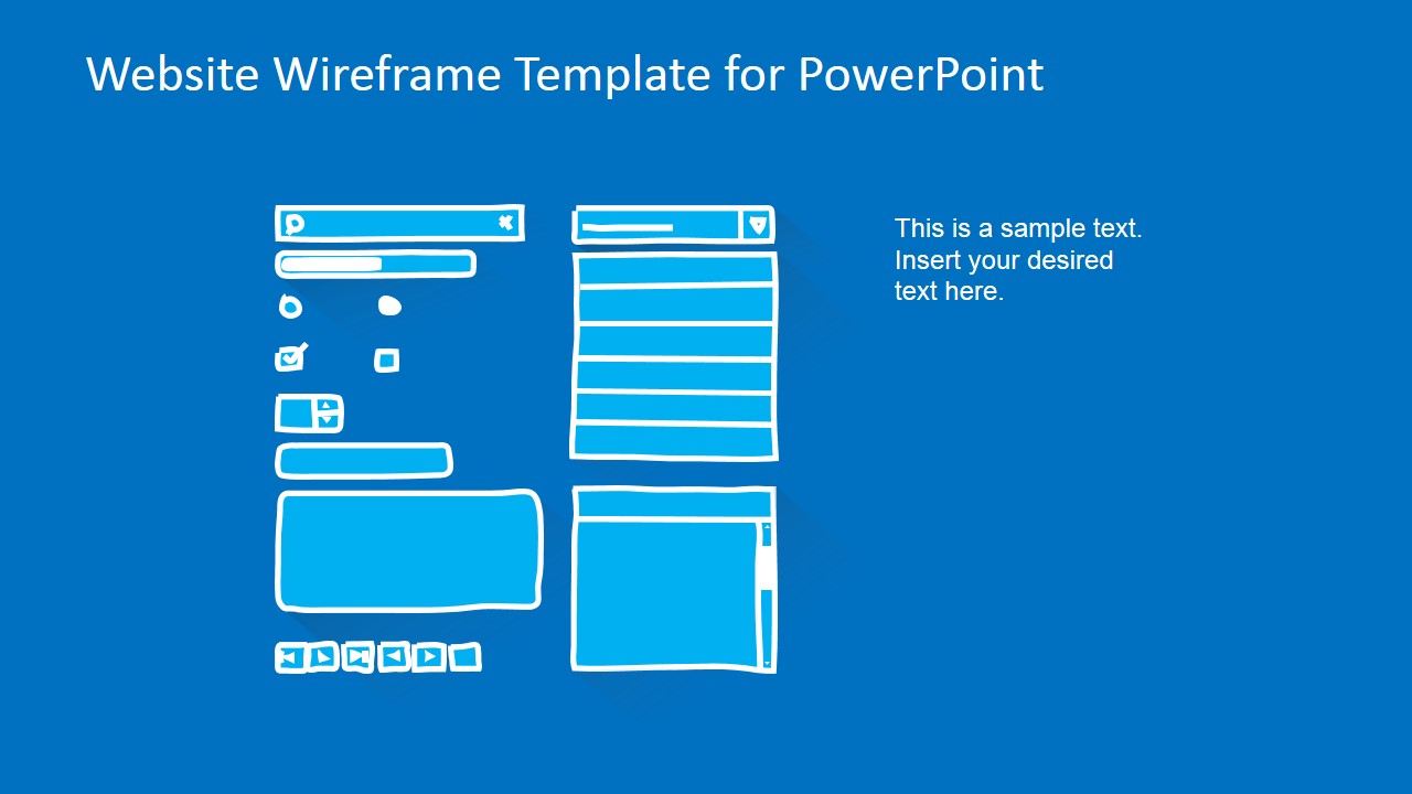 PowerPoint Website Wireframe Elements