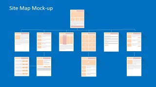 Flat Ecommerce Website Wireframe Site Map Blueprint