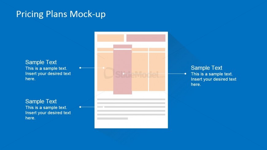 Flat Pricing Plan Page Wireframe Mock-up for Ecommerce Site