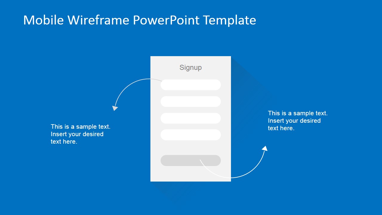 PowerPoint Wireframe Mobile Signup