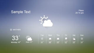 PowerPoint Slide with Weather Forecast Clip art