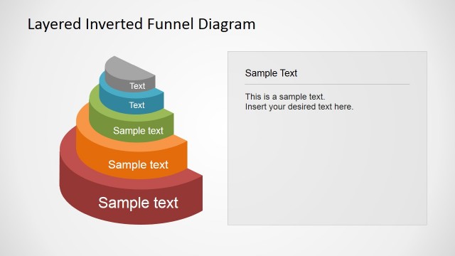 3D Segmented PowerPoint Shapes For Funnel Diagram