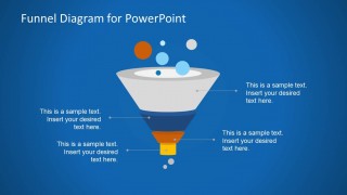 Blue Background Funnel Diagram