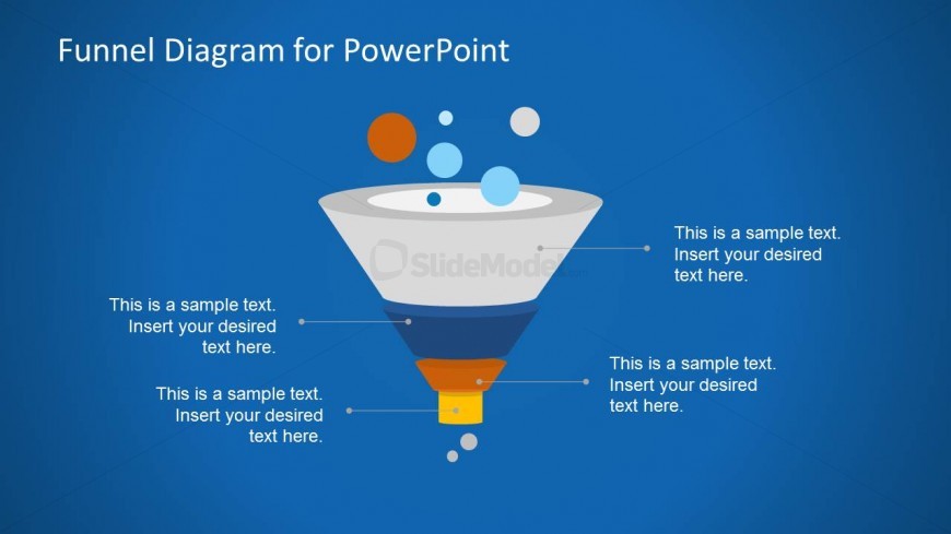 Blue Background Funnel Diagram