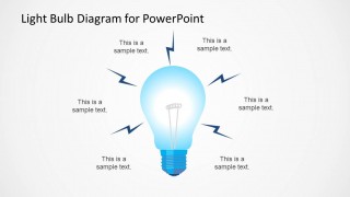 Light Bulb Slide Design with Thunderbolt Shapes