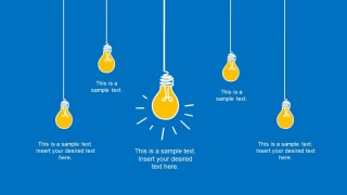 Light Bulb Falling Above the Slide for PowerPoint