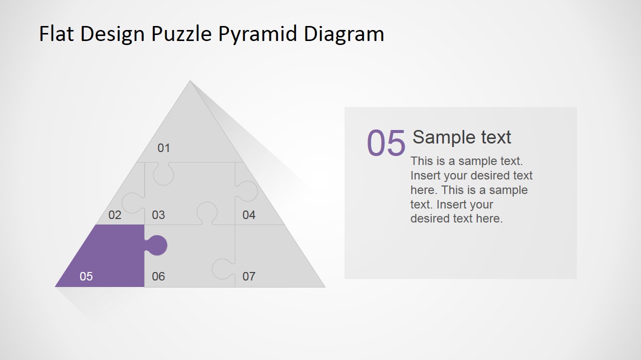 PowerPoint Flat Pyramid Puzzle Diagram
