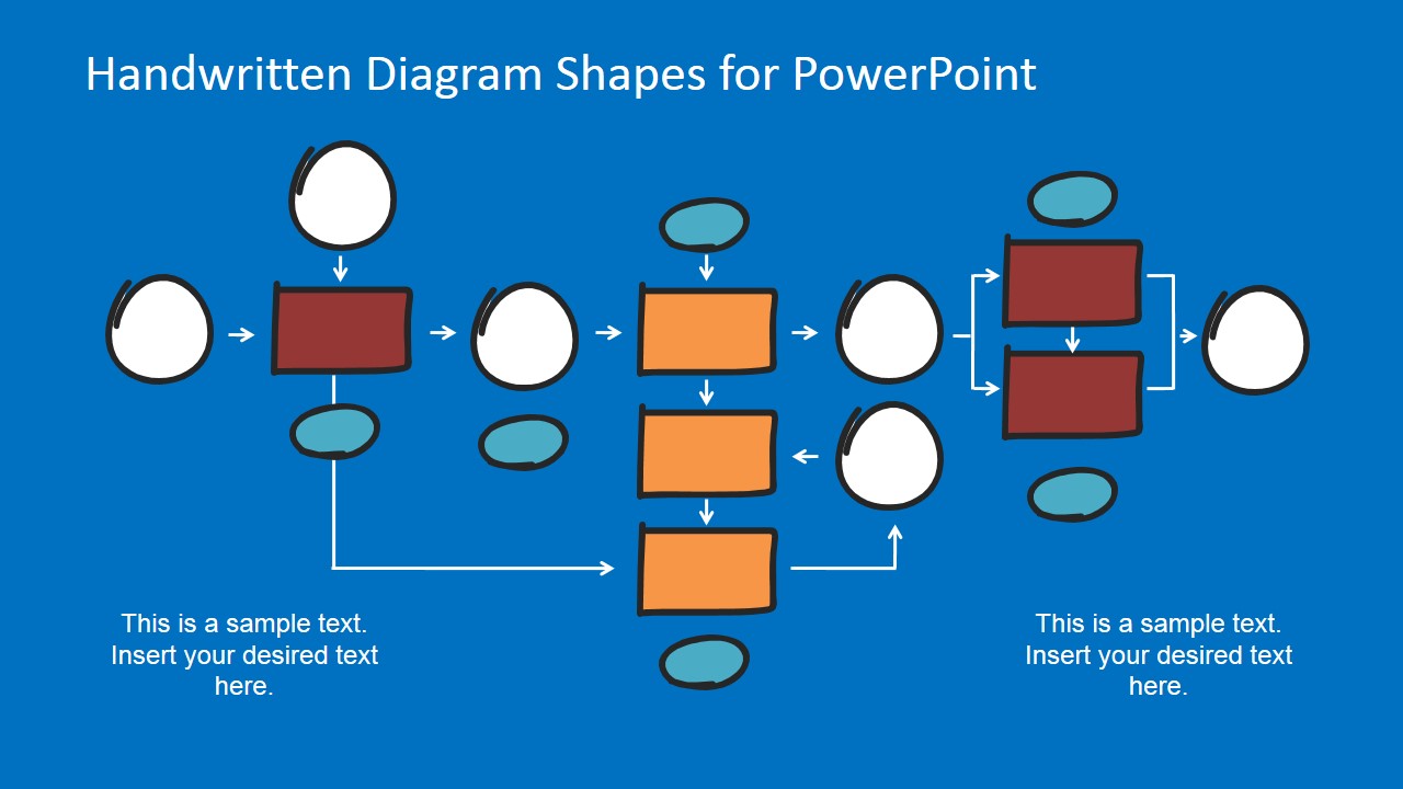Flat Design Bold Flowchart Shapes for PowerPoint