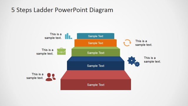 PowerPoint Template for 5 Stages Business Development