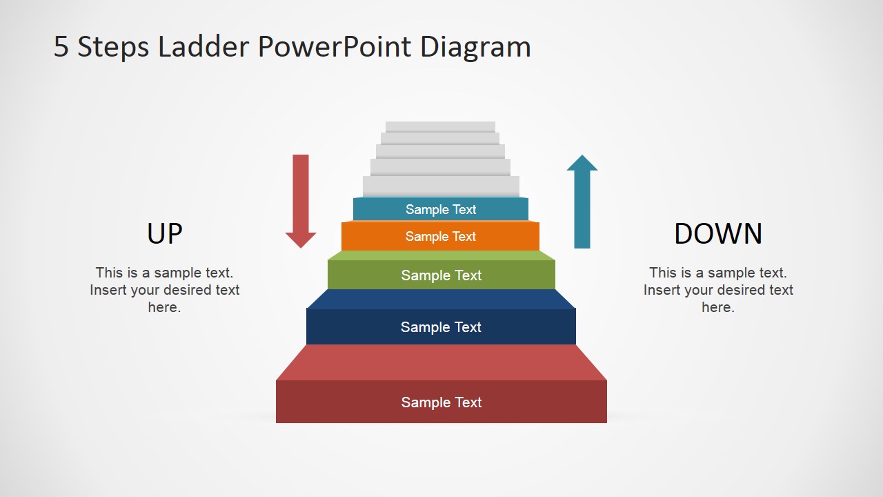 5 Steps Ladder PowerPoint Diagram - SlideModel