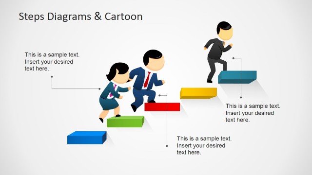 3D Steps Ladder Template for PowerPoint