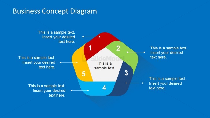 5 Step Cycle Business Concept Slide Design