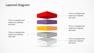 5 Step Layered Diagram Slide Design