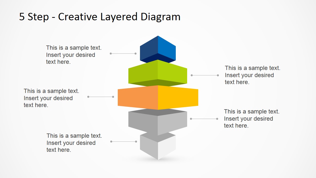 4 Levels 3d Layered Diagram For Powerpoint Slidemodel 6971