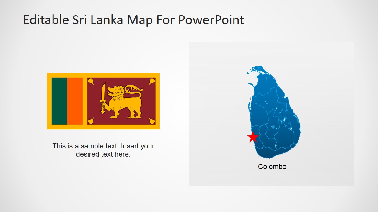 Editable Sri Lanka Powerpoint Map Slidemodel