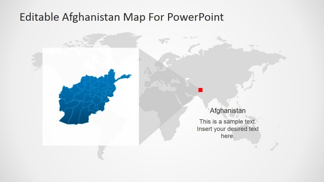Afghanistan Located within  Worldmap and Magnified