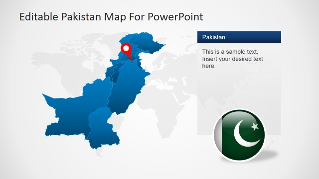 Pakistan Map Outline for PowerPoint