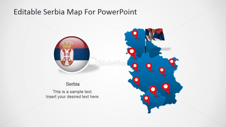 GPS Marker Icon Regional Serbian Map