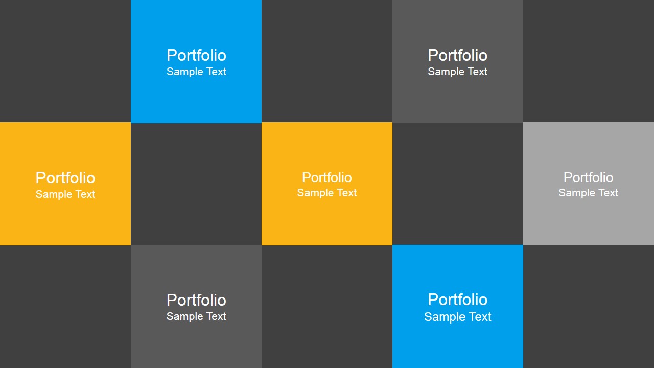 Flat Business Portfolio Slide Design