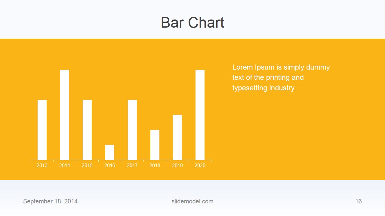 Flat Business Bar Chart Slide Design
