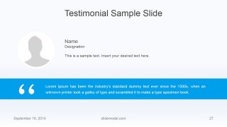 Flat Business Testimonial Slide Design