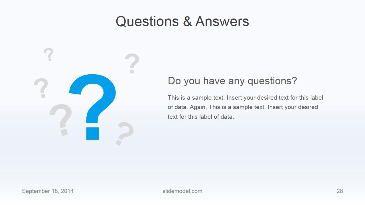 Flat Business Questions & Answers Slide Design