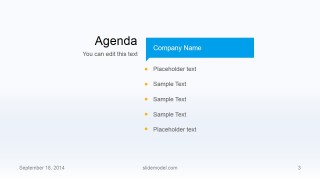 Flat Business Template Agenda Slide Design