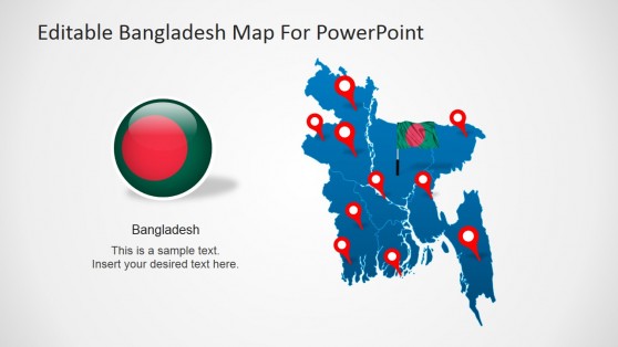 Editable Bangladesh PowerPoint Map