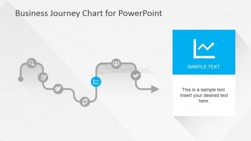 Flat Business Journey Chart Line Chart Slide