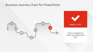 Flat Business Journey Chart Check Mark Slide