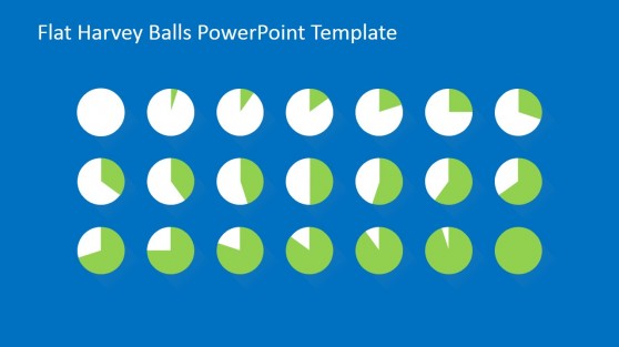 Flat Harvey Ball PowerPoint Template