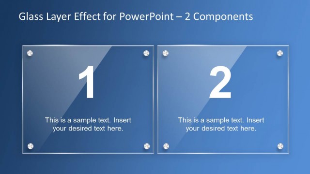 Glass Effect PowerPoint Slide Design – 2 Components