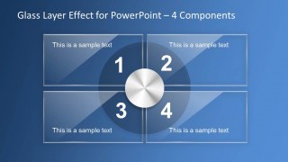 Glass SWOT Slide Design Template with 4 Steps