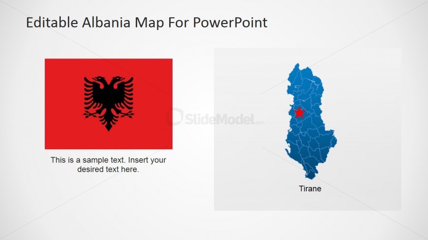 PowerPoint Template for Albania Map  