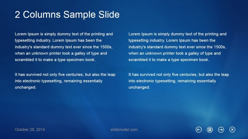 2 Columns Slide Design Metro UI for PowerPoint