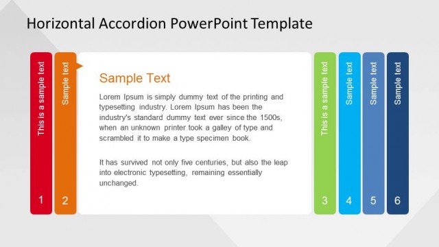 Second Step of Horizontal Accordion for PowerPoint