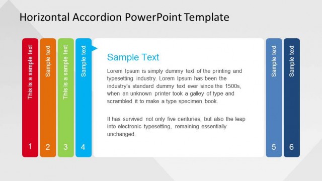 Step 4 PowerPoint Horizontal Accordion