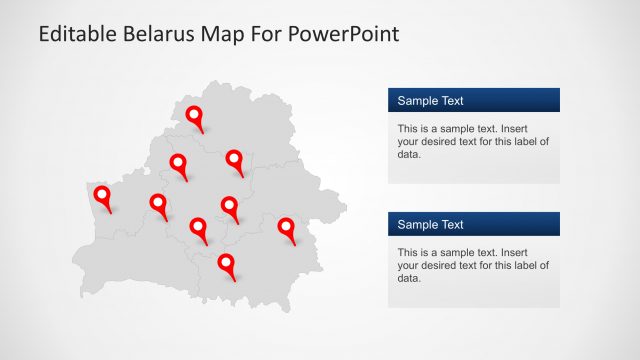 Political Outline PowerPoint Map of Belarus