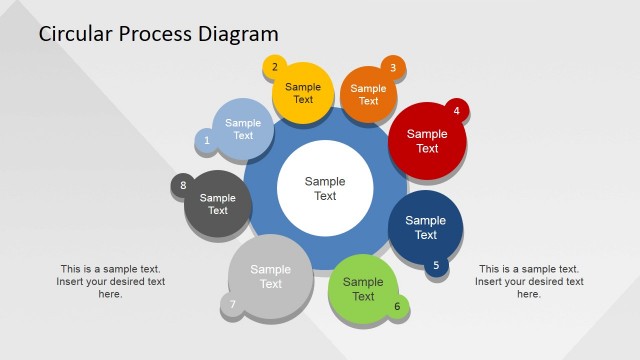 8 Steps Flat Circular Process Diagram