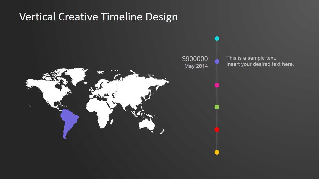 Vertical Creative Timeline Design For Powerpoint Slidemodel