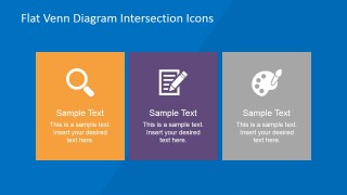 PowerPoint Clipart Icons in Three Vertical Layout Columns