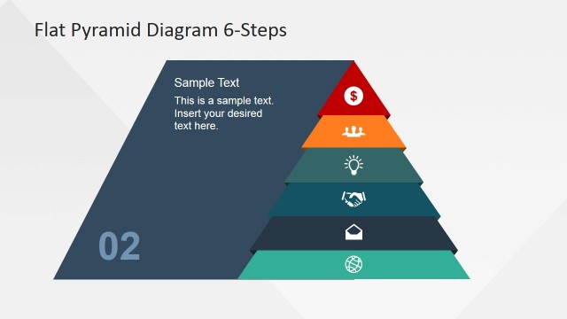 Second Step Highlighted of 6 Layers Pyramid Diagram