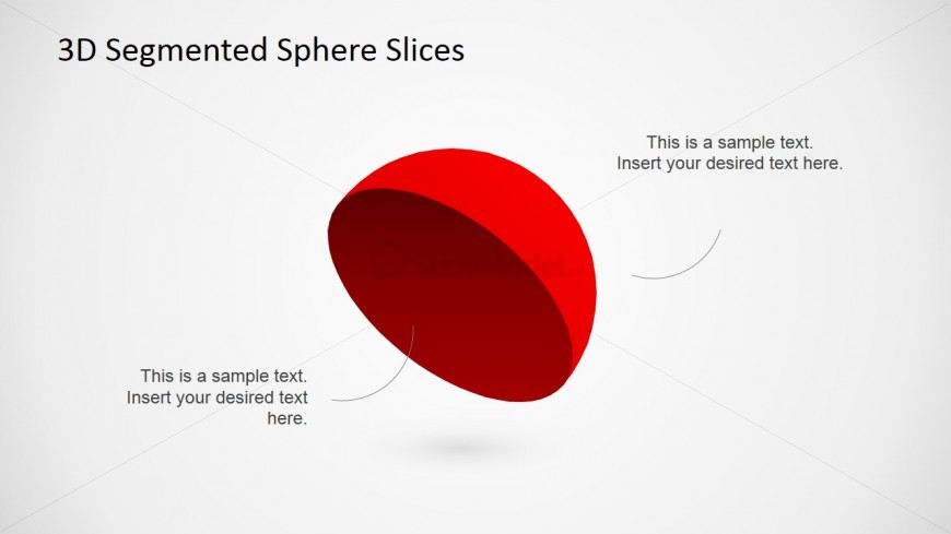 PowerPoint 3D Sphere Harvey Ball 50 Percent Progress